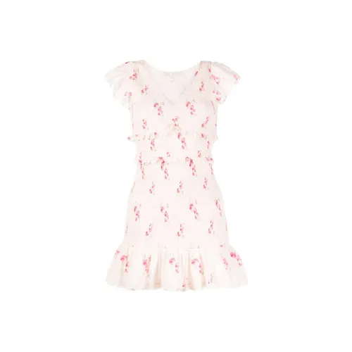 LOVESHACKFANCY Без рукавов Платье Женское Розовое