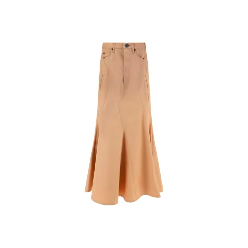 Burberry Повседневный Длинный Юбка Женские Коричневый