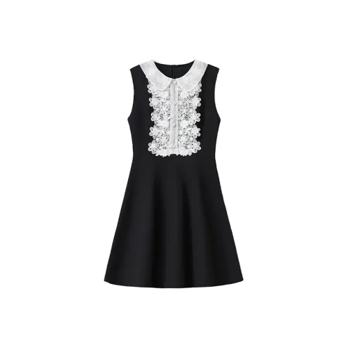 SKYA Без рукавов Платье Женское Черное