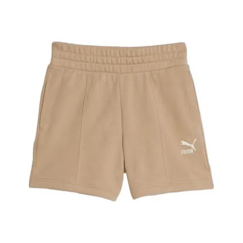 PUMA CLASSICS PINTUCK Коричневые Женские Спортивные Шорты