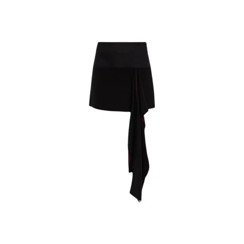 DRIES VAN NOTEN Черные Женские Повседневные Короткие Юбки