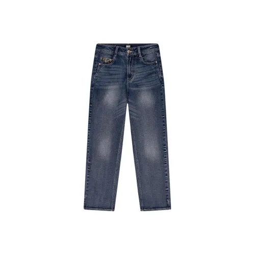 DKNY Джинсы Женские Средний Джинсовый Синий