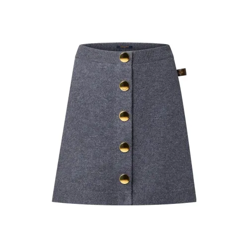 LOUIS VUITTON Повседневные короткие юбки Женские Серый