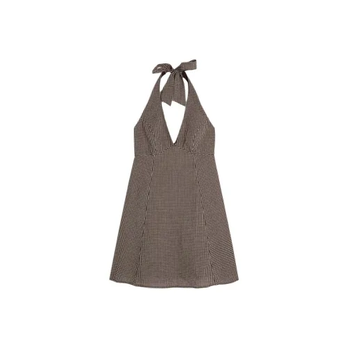 Hollister Без рукавов Платье Женское Коричневое