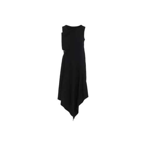 Yohji Yamamoto Черные Женские Платья без Рукавов