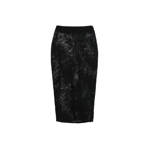 Blumarine Черная Женская Повседневная Длинная Юбка