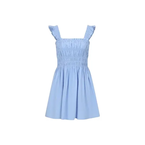 URBAN REVIVO Slip Платье Женское Небесно-Синий