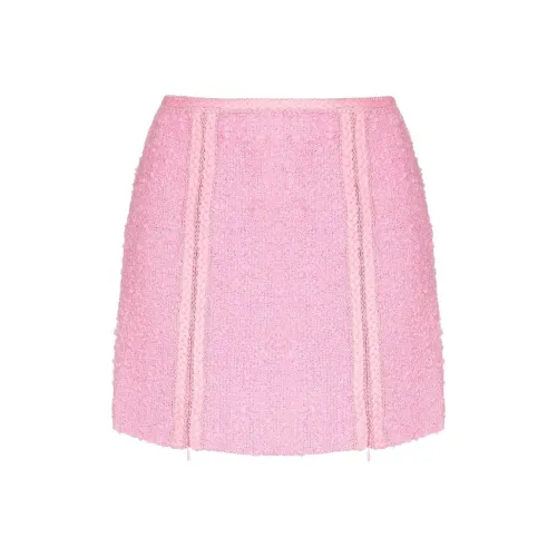 Rotate Светло-розовый Женские Кожаные Короткие Юбки