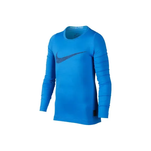 NIKE Свет Кине-голубой Kids T Рубашки