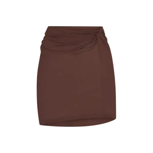Khy SS24 Drop 008 Сетка Твист Mini Skirt Повседневные короткие юбки Женские CHOCOLATE Шоколад