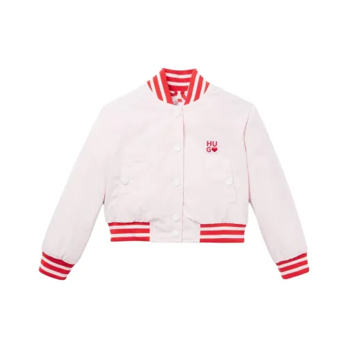 Hugo Boss Куртки Пальто Bomber Куртка С вышитым логотипом Детский Белый