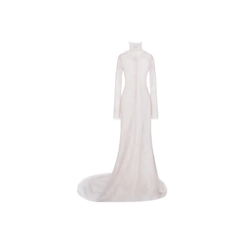 MONTSAND SS25 Белый Цветочный Кружево Макси Платье Длинный Рукав Женское Белое