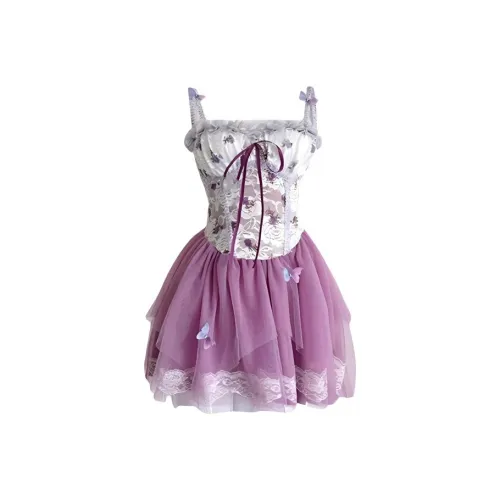 COVT Фиолетовое платье-комбинация женские слиплатья