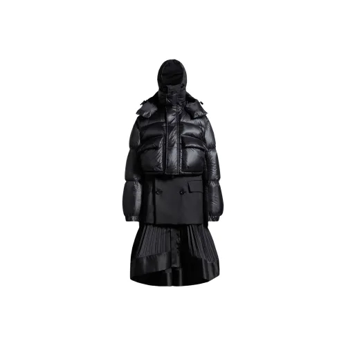 Moncler Sacai Co Фирменный черный Женские комплекты с юбкой