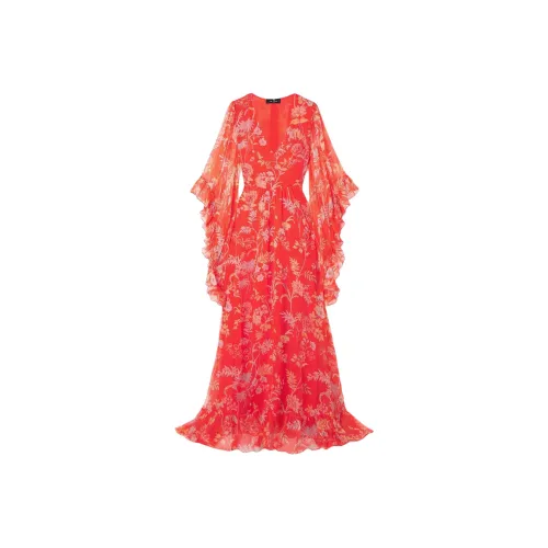ETRO Red Женские Длинные Рукава Платья
