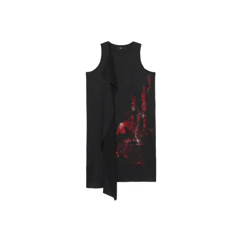 Yohji Yamamoto Red Женские Платья без рукавов