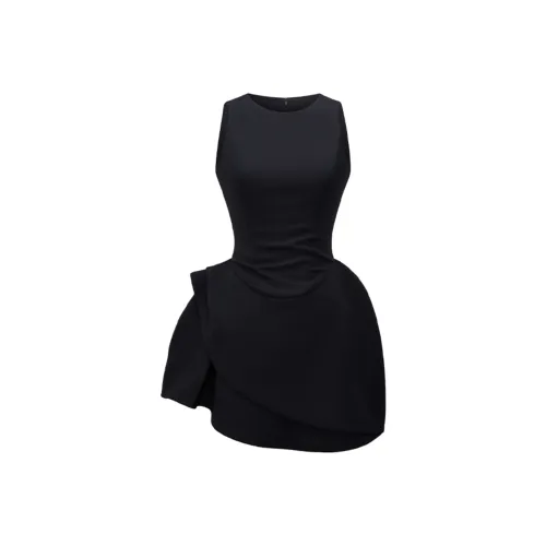 XIAOJUCHUANLI Без рукавов Платье Женское Черное