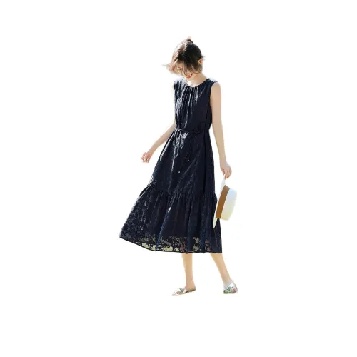 XWI Без рукавов Платье Женское Темно-синий