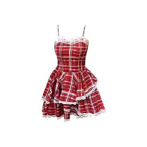 PLAY BUSH Slip Платье Женское Красное