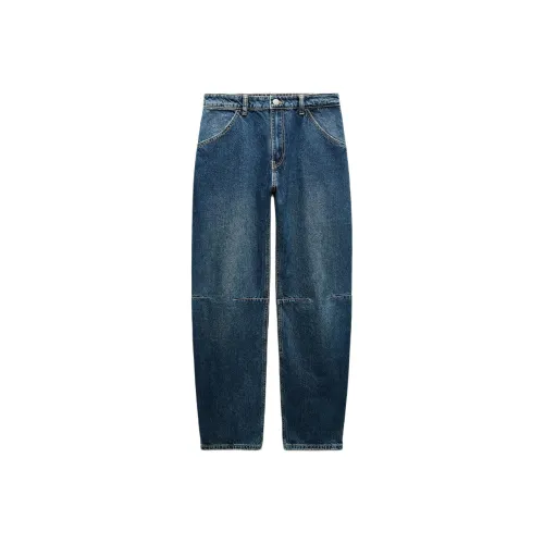 ZARA Trf Женские джинсы морского синего цвета