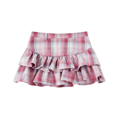 BETTERSAY Повседневные короткие юбки женские розово-фиолетовые