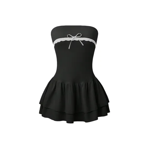 ONE PASS STUDIO Без рукавов Платье Женское Черное