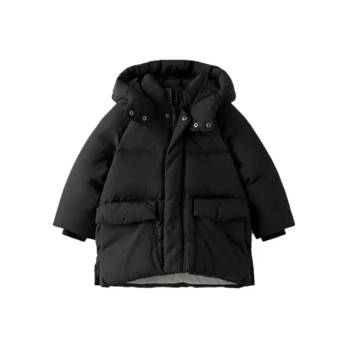 ZARA Хлопковый пуховик FW23 Черный Infant и Toddler