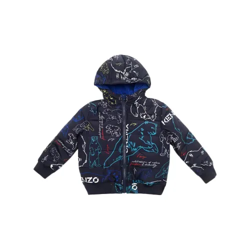 KENZO Темно-синий Kids Утеплённые куртки