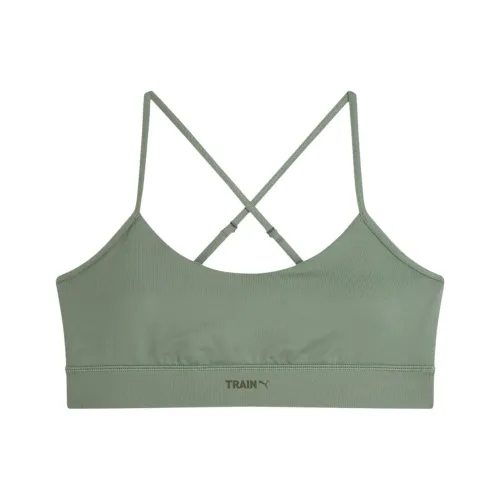 PUMA EVOLVE Низкий Impact Тренировки Бюстгальтер Спортивное белье Женские Зеленый