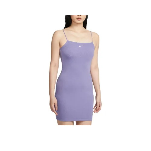 Nike Sportswear CHILL KNIT Юбка-платье Женское Мягкий фиолетовый Парусный белый
