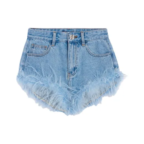 BEBE Джинсовые шорты женские, цвет джинсовый синий