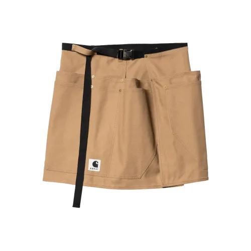 sacai X Carhartt WIP FW23 Co Branded SERIES Хаки Женские Короткие Юбки Карго