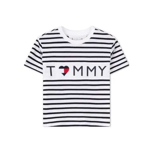 Tommy Hilfiger Черный и Белый Stripe 002 Kids T-рубашки