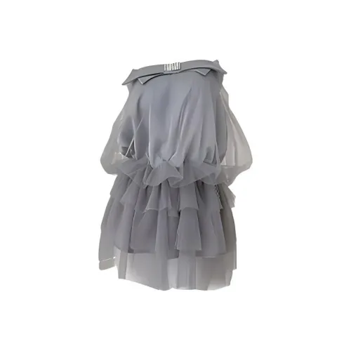 ONE PASS STUDIO Без рукавов Платье Женское Дождевой синий