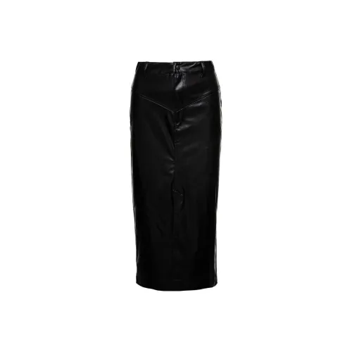 ISABEL MARANT Черная Женская Повседневная Длинная Юбка