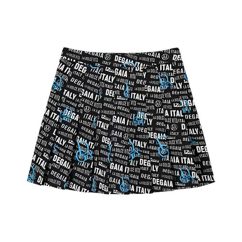 DEGAIA SS24 Повседневные короткие юбки Женские Черный
