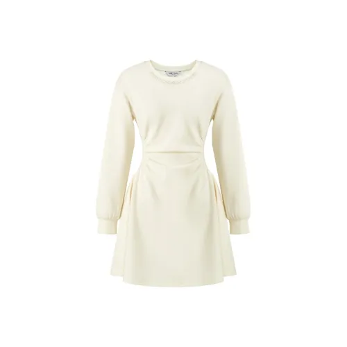 TAMMY TANGS Длинное платье с длинными рукавами женское абрикосового цвета