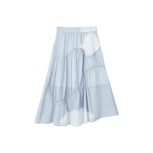 Pit Повседневный Длинный Юбка Женские Синий