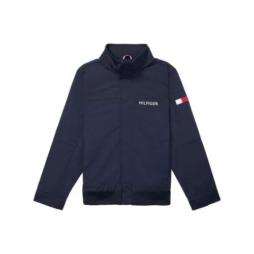 Tommy Hilfiger Детская одежда Твердый Regatta Ветровки и Пальто Детский Темно-синий