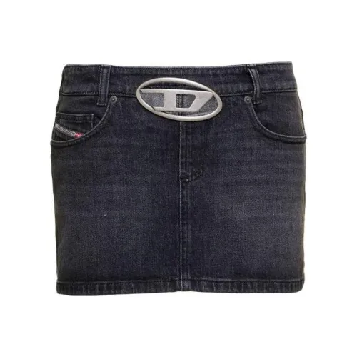 DIESEL Серые Женские Джинсовые Короткие Юбки