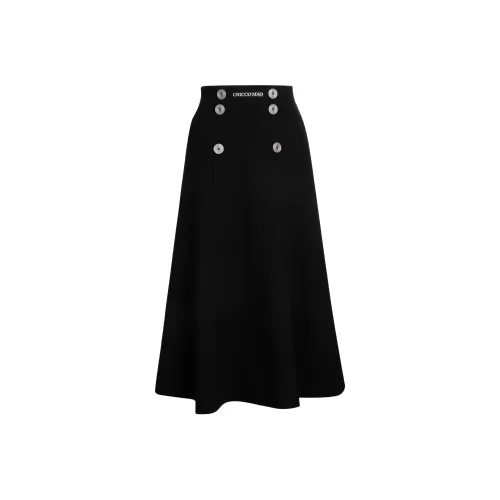 CHICCO MAO Повседневный Длинный Юбка Женские Черный