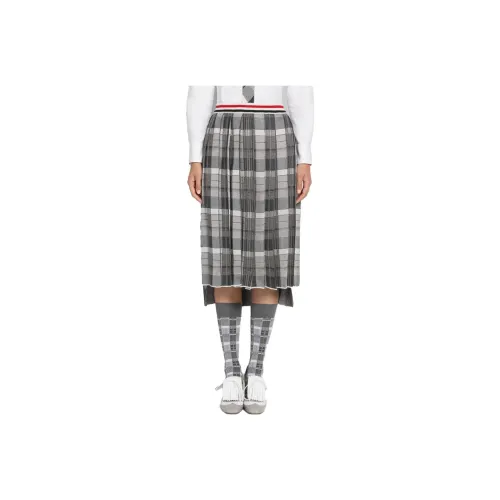 THOM BROWNE Серые Женские Повседневные Длинные Юбки