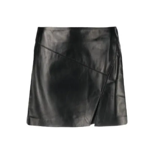 ISABEL MARANT Черные Женские Кожаные Короткие Юбки