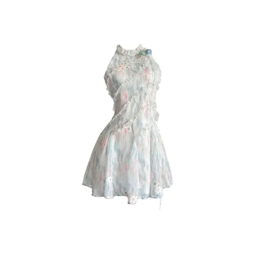 SKYA Без рукавов Платье Женское Морская Пена Зеленый