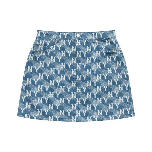 MLB New York Yankees Повседневные короткие юбки Женские Небесно-голубой