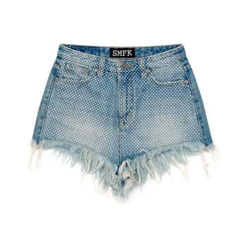 SMFK Алмазный синий деним женские джинсовые шорты