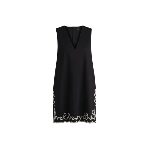 Hugo Boss Без рукавов Платье Женское Черное