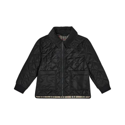 Burberry Хлопковый пуховик Черный Детский