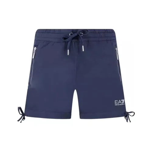 EMPORIO ARMANI EA7 Темно-синие Женские спортивные шорты