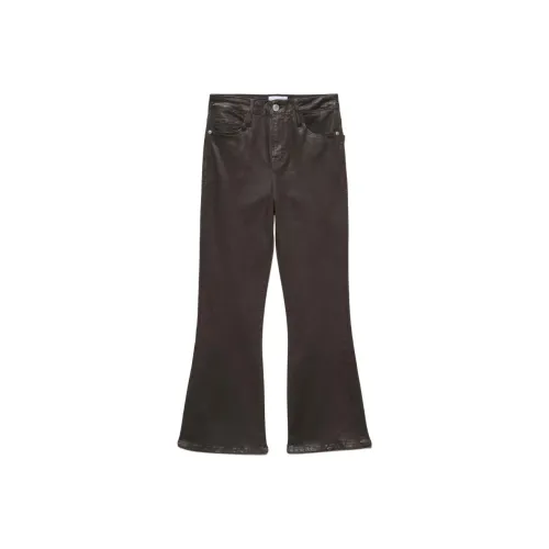 Рамка LE Crop Джинсы Женские Темный кофейный